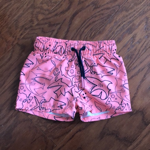 Cat & Jack Other - Neon Shark Swim Trunks